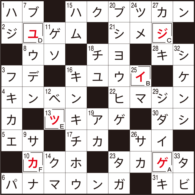前回のパズルの答え