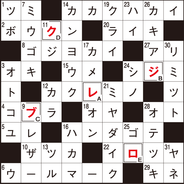 前回のパズルの答え