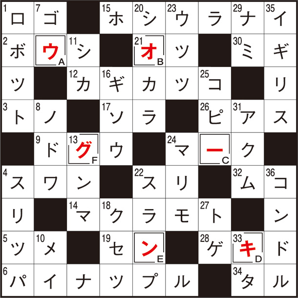 前回のパズルの答え