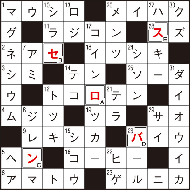 前回のパズルの答え