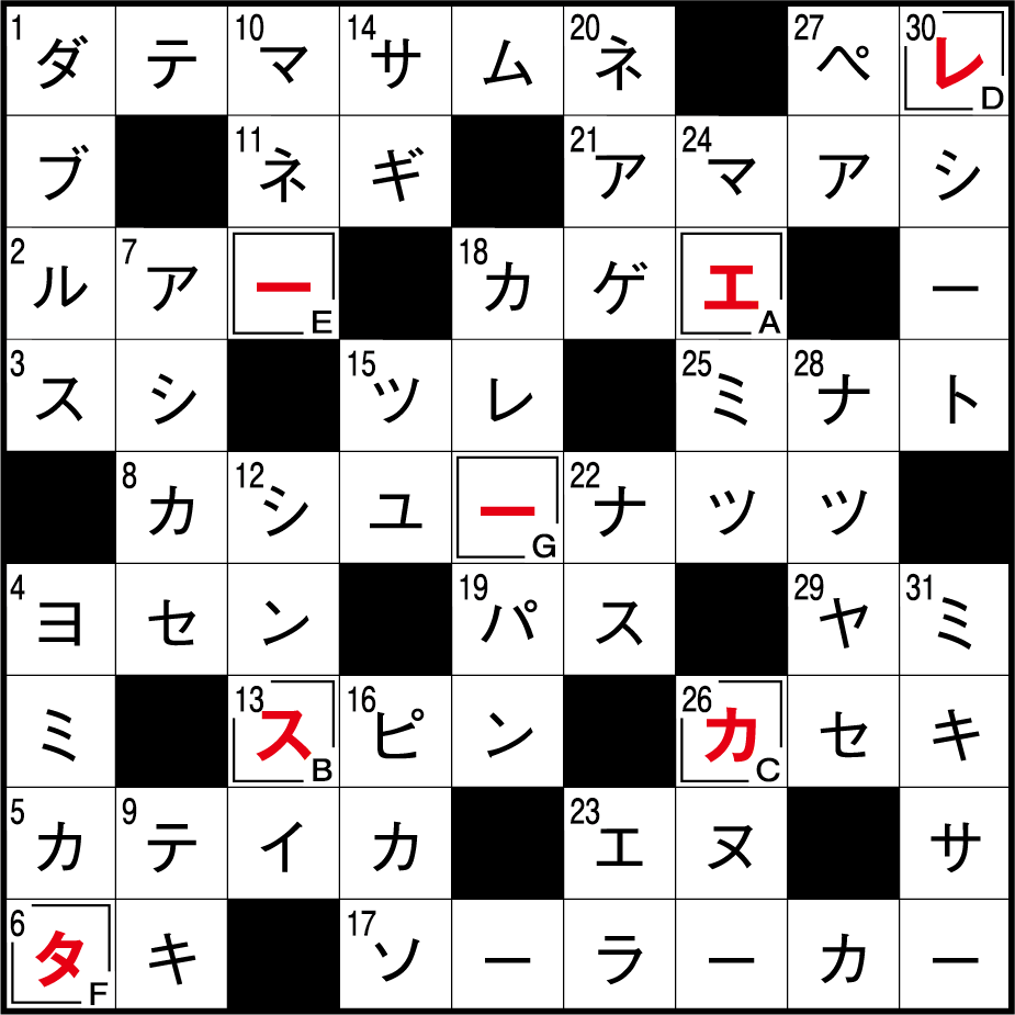 前回のパズルの答え