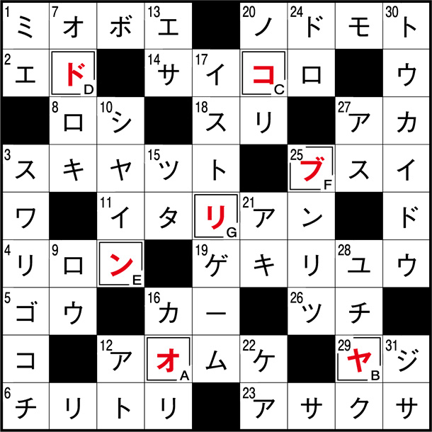 前回のパズルの答え