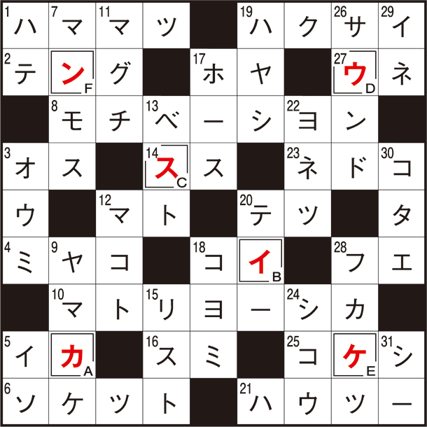 前回のパズルの答え
