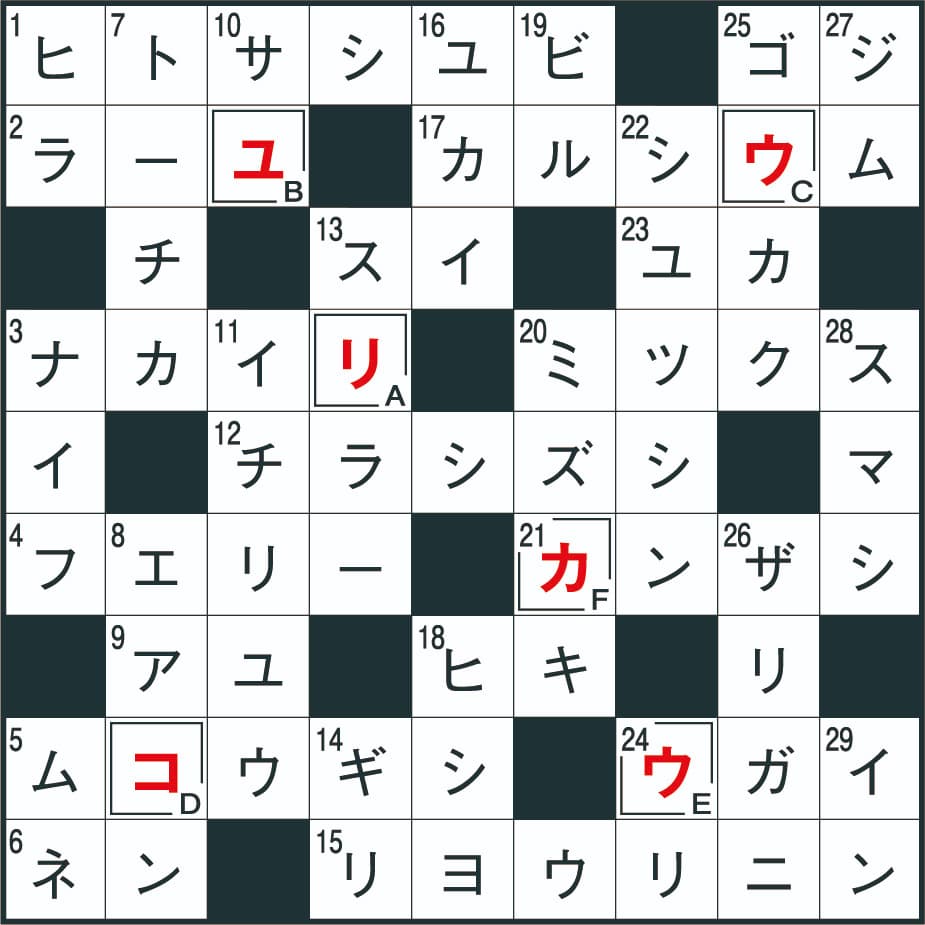前回のパズルの答え