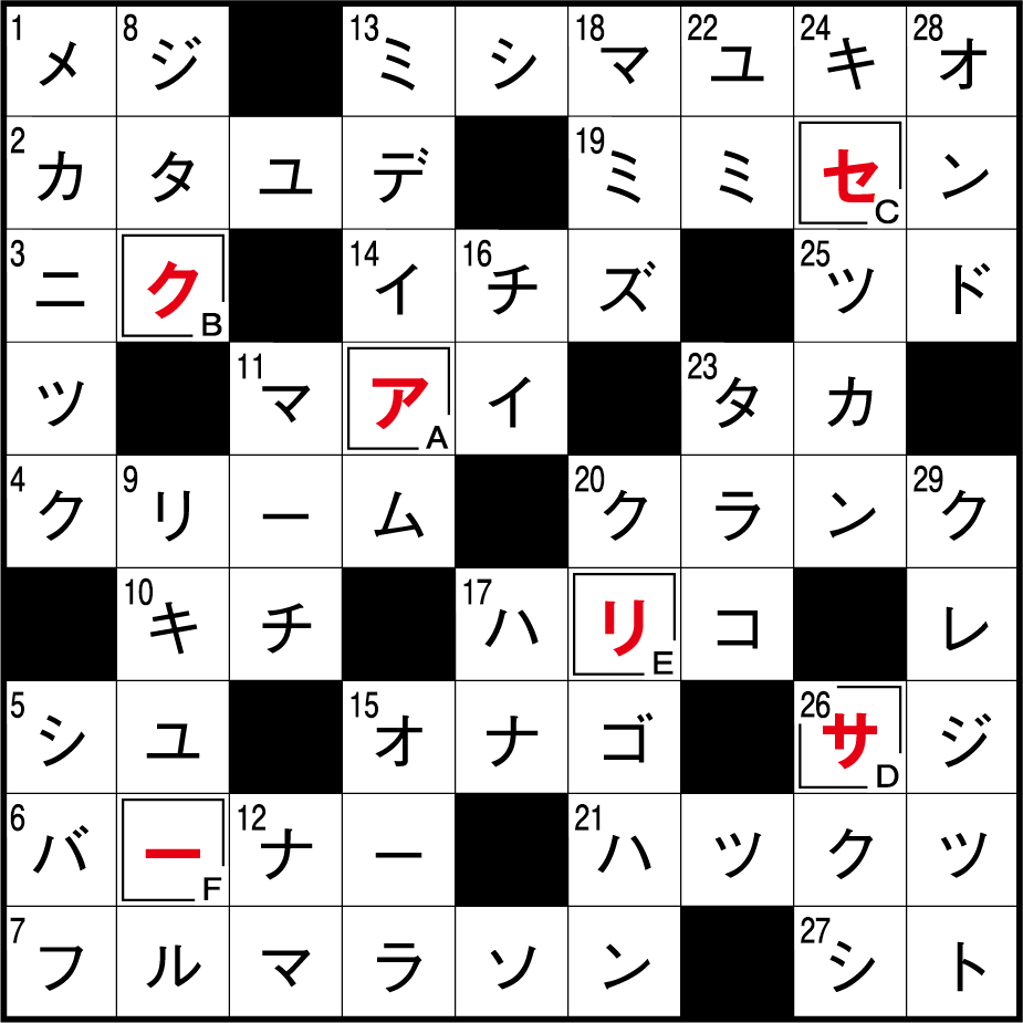 前回のパズルの答え